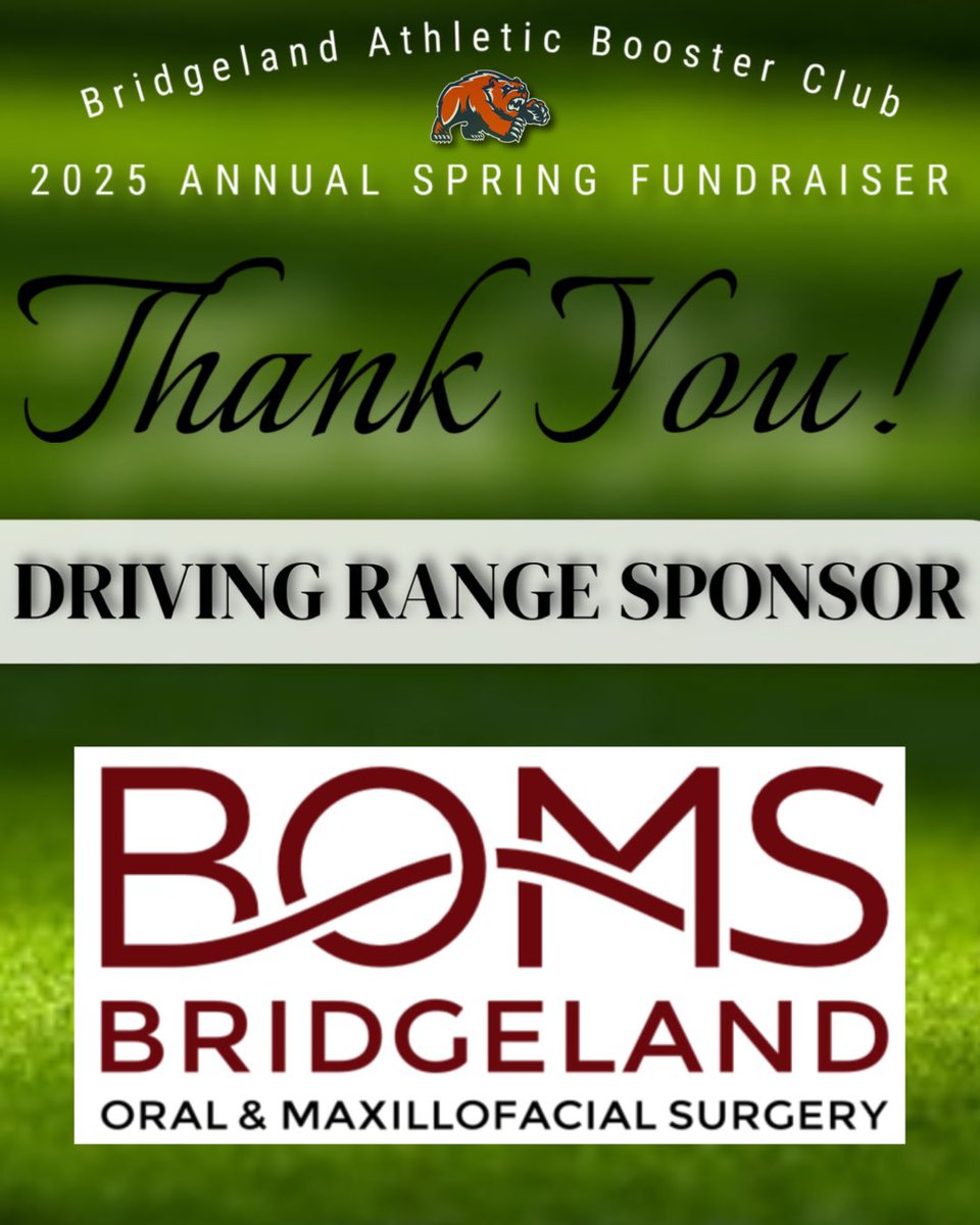 Let’s hear it for today’s ✨SPONSOR SPOTLIGHT✨ ✨BRIDGELAND ORAL &amp; MAXILLOFACIAL SURGERY✨THANK YOU!! We are so grateful for your sponsorship in our Annual Golf Tournament fundraiser that benefits all our amazing athletes! 
BOMS provides a full range of services from bone