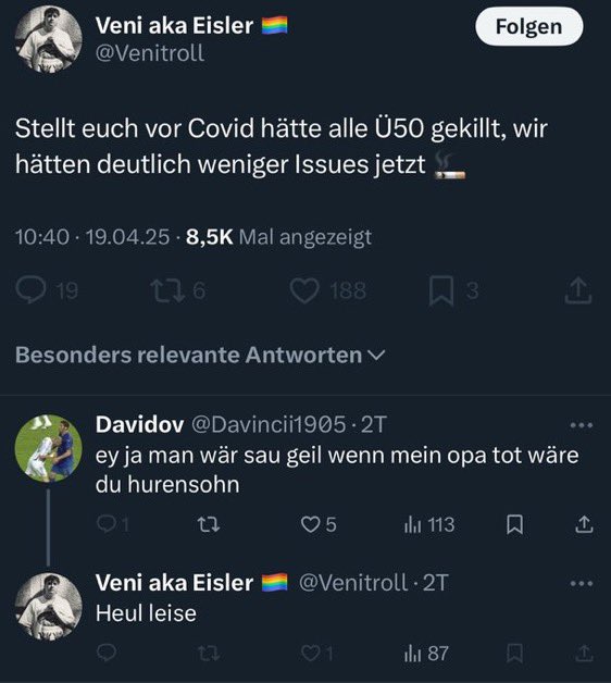 Meint der Typ das eigentlich ernst? Heilige Scheiße