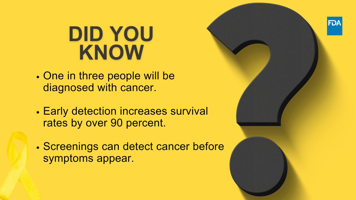 FDAOncology's tweet image. Knowledge is power. Action saves lives.
This #NationalCancerControlMonth, let’s spread awareness, encourage screenings, and take charge of our health.
Early detection makes all the difference.