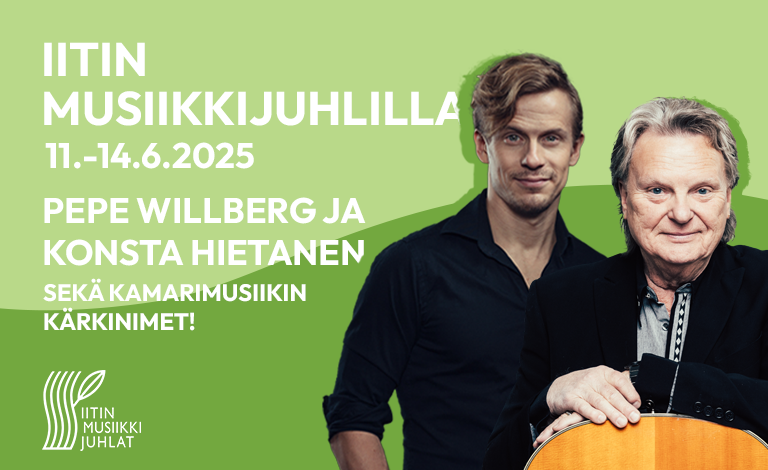 Musiikkijuhliin on alle kaksi kuukautta aikaa! Alkukesän odotetuin kamarimusiikkitapahtuma elävöittää Iitin kyläympäristön taas kesäkuussa! Luvassa jälleen unohtumattomia esityksiä niin pitkän linjan maestroilta kuin kirkkaimmilta tulokkailta.

Iitin musiikkijuhlat 11.–14.6.