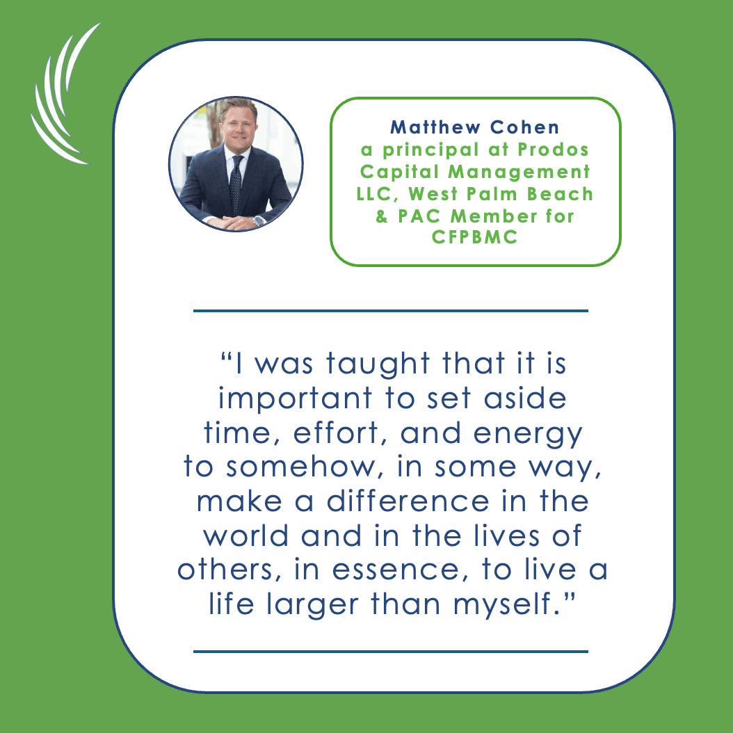 Matthew Cohen is helping young professionals turn their success into lasting impact. The first step is easier than you think!

#AdvisorSpotlight #PhilanthropicAdvisoryCouncil #GiveBack #LegacyPlanning #YoungProfessionals