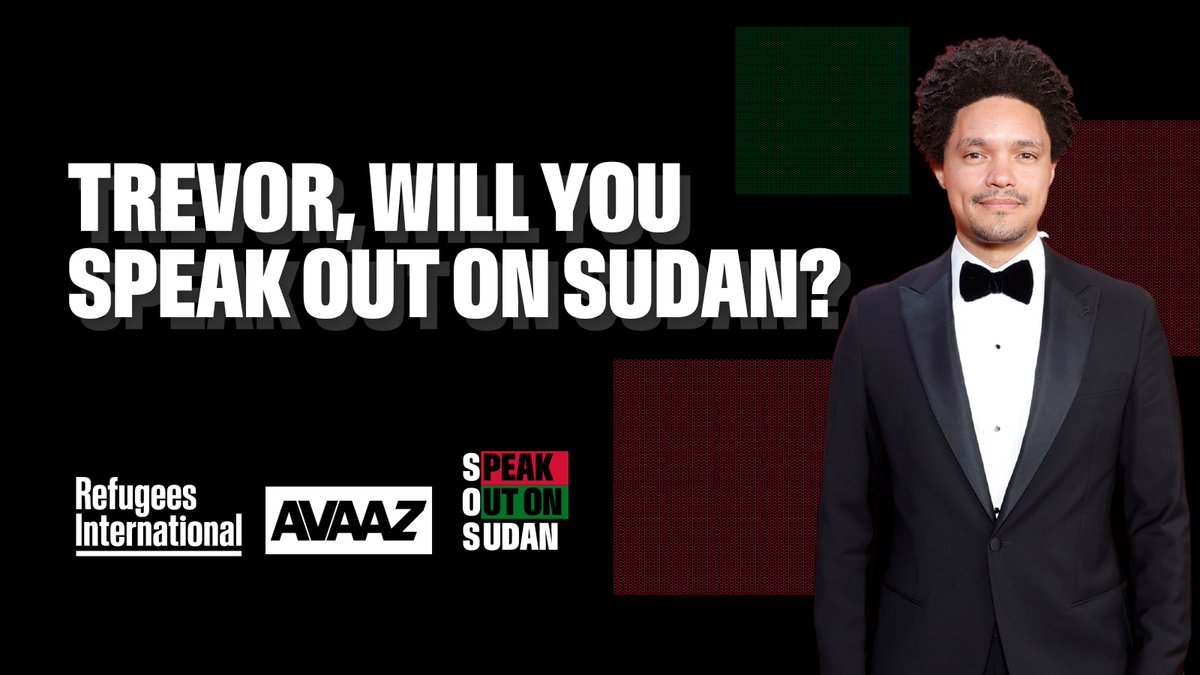 Refugees International (@refugeesintl) on Twitter photo Hi <a href="/Trevornoah/">Trevor Noah</a>. This April marks two years since the start of the war in Sudan – fueled by the UAE’s support for the RSF.
We know you have a show in the UAE this month. But it’s not too late to cancel. Will you use your platform to #SpeakOutOnSudan? Hi <a href="/Trevornoah/">Trevor Noah</a>. This April marks two years since the start of the war in Sudan – fueled by the UAE’s support for the RSF.
We know you have a show in the UAE this month. But it’s not too late to cancel. Will you use your platform to #SpeakOutOnSudan?