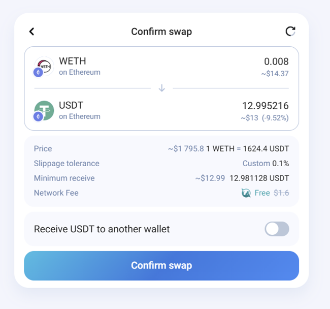DilonWong's tweet photo. @1inch Your UI said network fees are free, but when I check my tx through etherscan, gas fees are taken from my wallet. Can you clarify which part of the gas fees are free?

Below is a screenshot before I made the tx.

https://t.co/SoC4BDDg5Y https://t.co/WyZDAag2yJ
