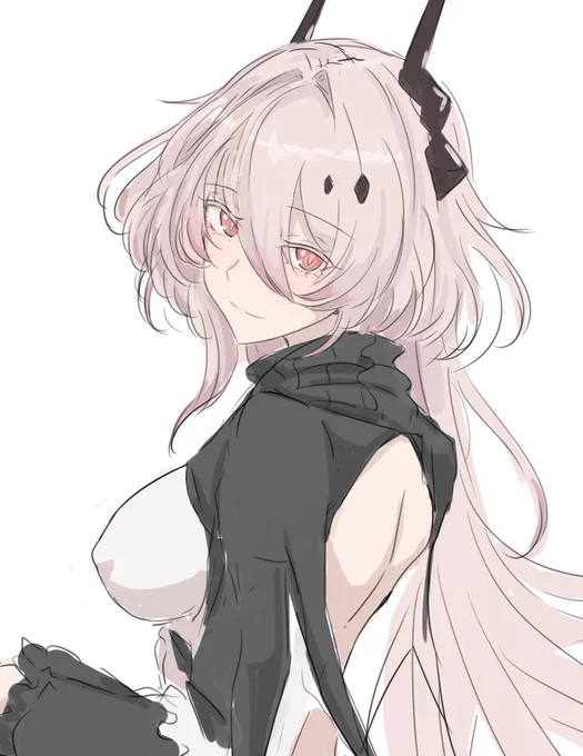 私はエテルナさんの衣装は背中がガン開きなのを知って動揺してるドクターです。 