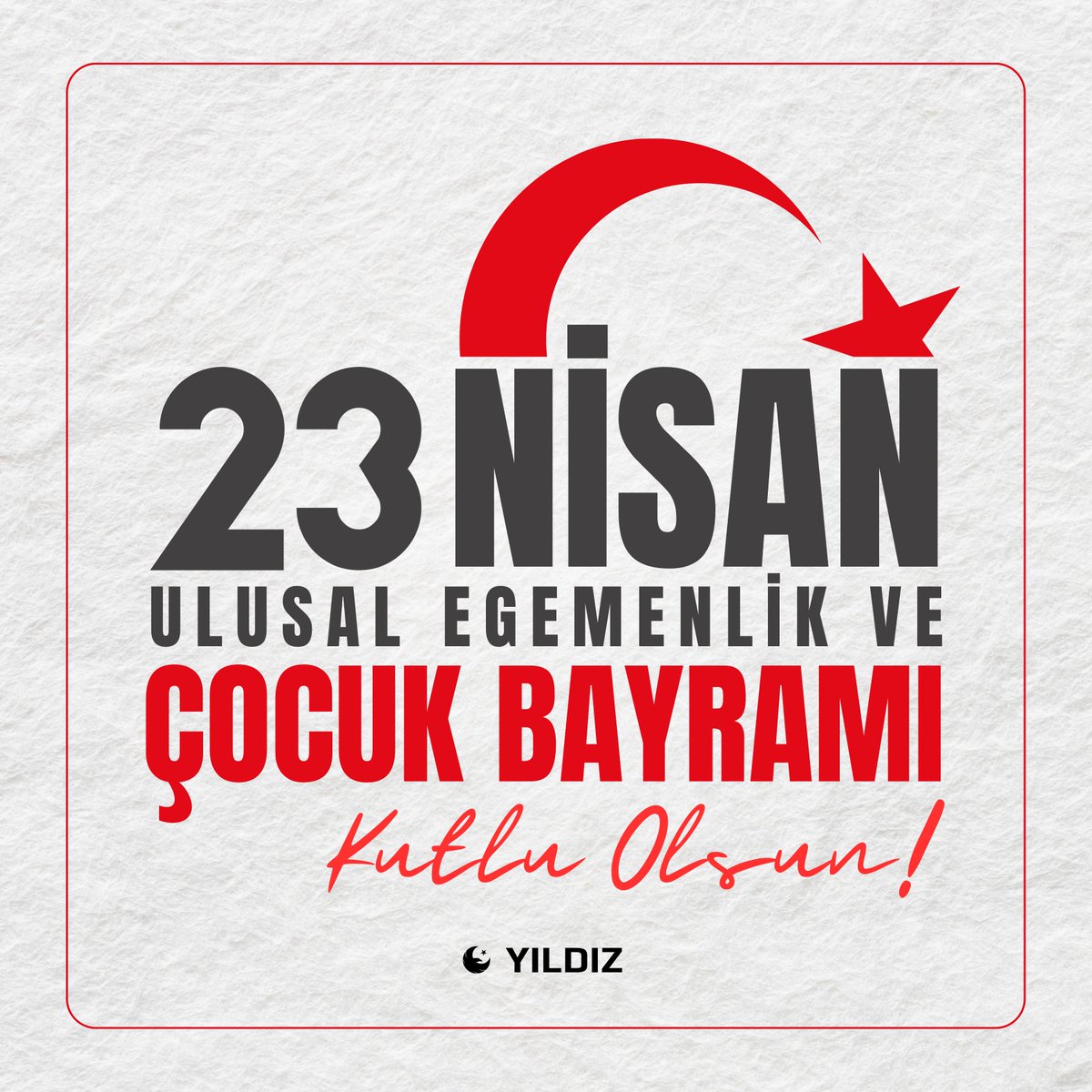 🇹🇷 23 Nisan Ulusal Egemenlik ve Çocuk Bayramı kutlu olsun!

Geleceğin ilhamı olan çocuklara, barış ve umut dolu yarınlar diliyoruz. ✨

#23Nisan #UlusalEgemenlikVeÇocukBayramı