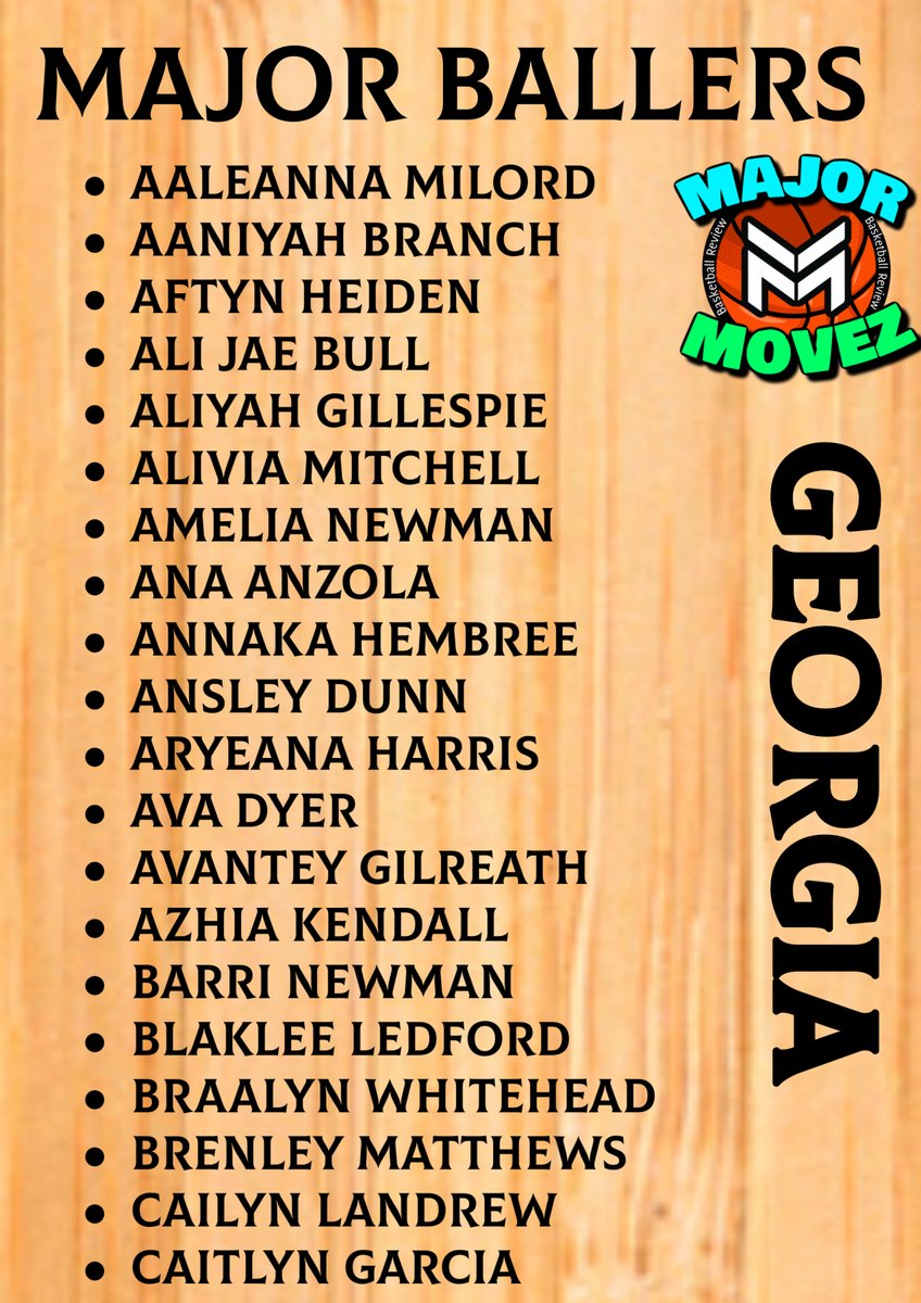 Major Movez Basketball Review #MMBR (@mmbr_coachgbell) on Twitter photo #MMBR Georgia Girls | Major Ballers
2024-2025 <a href="/MajorMovezMedia/">Major Movez Media</a> <a href="/MajorMovezTV/">Richmond Metro Sports</a>
<a href="/niyahb_2028/">Aaniyah Branch</a> <a href="/AaleannaM/">Aaleanna Milord</a> <a href="/AftynHeiden/">Aftyn Heiden</a> <a href="/AnaAnzola2028/">Ana</a> <a href="/AnnakaHembree/">Annaka Hembree</a> <a href="/Ansley01Dunn/">Ansley01Dunn</a> <a href="/AliviaMitc57236/">Alivia Mitchell</a> <a href="/AmeliaNewman31/">Amelia Newman</a> <a href="/1RespectMyGame/">Avantey G.</a> <a href="/KendallAzhia/">Azhia Kendall</a> <a href="/BraalynW28/">Braalyn Whitehead</a> <a href="/Brenley_rae/">Brenley Matthews</a> <a href="/cailyn_landrew/">cailyn landrew</a> <a href="/AliyahGill80318/">Aliyah Gillespie</a> #MMBR Georgia Girls | Major Ballers
2024-2025 <a href="/MajorMovezMedia/">Major Movez Media</a> <a href="/MajorMovezTV/">Richmond Metro Sports</a>
<a href="/niyahb_2028/">Aaniyah Branch</a> <a href="/AaleannaM/">Aaleanna Milord</a> <a href="/AftynHeiden/">Aftyn Heiden</a> <a href="/AnaAnzola2028/">Ana</a> <a href="/AnnakaHembree/">Annaka Hembree</a> <a href="/Ansley01Dunn/">Ansley01Dunn</a> <a href="/AliviaMitc57236/">Alivia Mitchell</a> <a href="/AmeliaNewman31/">Amelia Newman</a> <a href="/1RespectMyGame/">Avantey G.</a> <a href="/KendallAzhia/">Azhia Kendall</a> <a href="/BraalynW28/">Braalyn Whitehead</a> <a href="/Brenley_rae/">Brenley Matthews</a> <a href="/cailyn_landrew/">cailyn landrew</a> <a href="/AliyahGill80318/">Aliyah Gillespie</a>