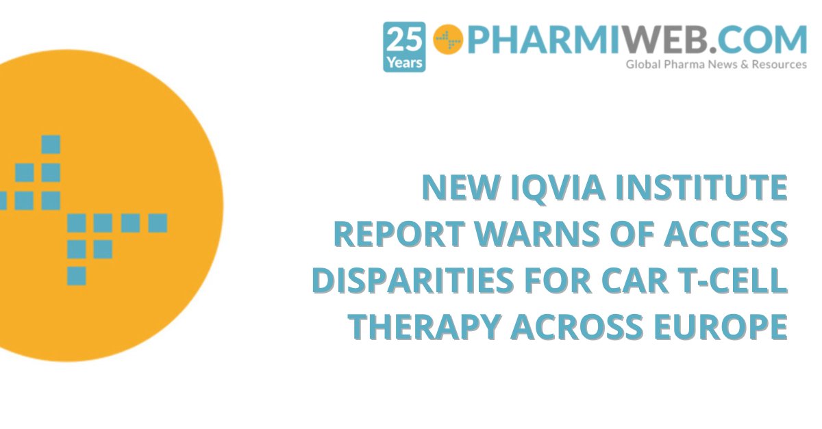 NEW IQVIA INSTITUTE REPORT WARNS OF ACCESS DISPARITIES FOR  CAR T-CELL THERAPY ACROSS EUROPE
pharmiweb.com/pwtoday-story/…

#CARTCellTherapy  
#HealthcareAccess  
#MedicalInnovation  
#EuropeHealthDisparities  
#EqualHealthRights #pharmiweb