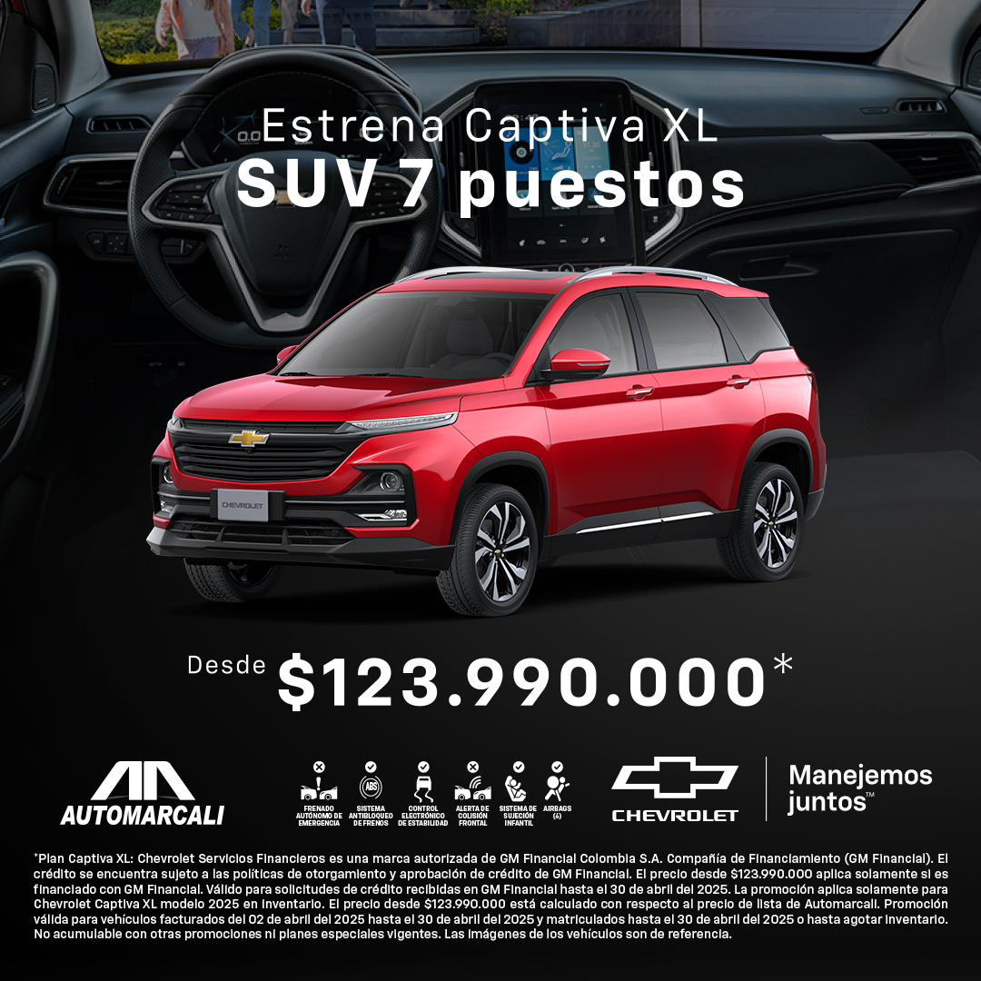 Automarcali's tweet image. ✨ ¡Estrena una Captiva XL desde $123.990.000*!

📱 WhatsApp: bit.ly/3127070143.

📍 Vitrina: Pasoancho con 70!

📄 *(Términos y condiciones: bit.ly/4i1Y2KG).