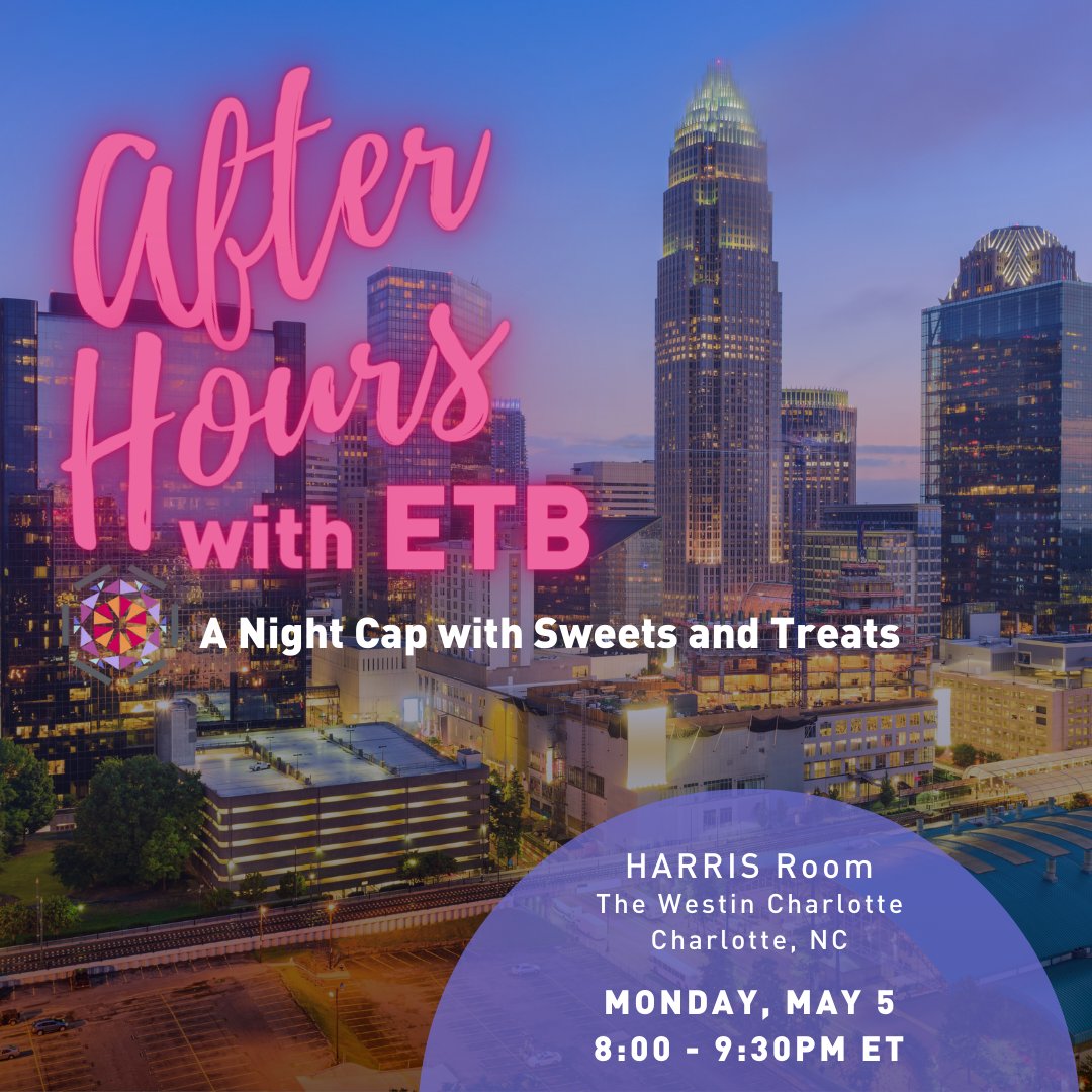 Join ETB for After Hours at the GEO Learning Conference!  Stop by the Harris Room on Monday, May 5 from 8:00 to 9:00 PM EST. RSVP here: loom.ly/k-XOW5o