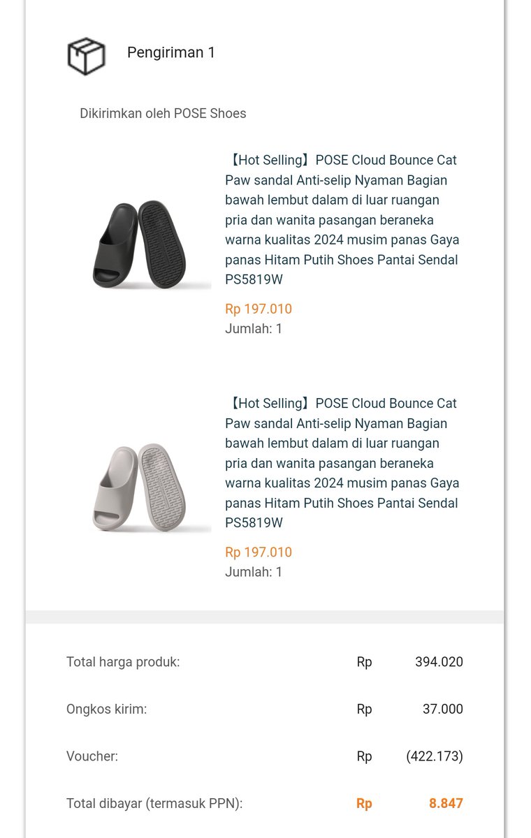 duitaddict's tweet photo. Hallow hallowww mau #ZpillDiskonLazada yang paling bikin tercenggang. Sandal pose yang seenak itu dari harga 400 RIBUAN jadi cuma 8 RIBU aja di Lazada😭 Gong bgt buset dah Lazada enih. Btw ini combo koin + voucher. Tengs lazada luv bgt🔥

 @nadinsal_ @fiiya_fi @fourthminor https://t.co/U2YvHmYj9e