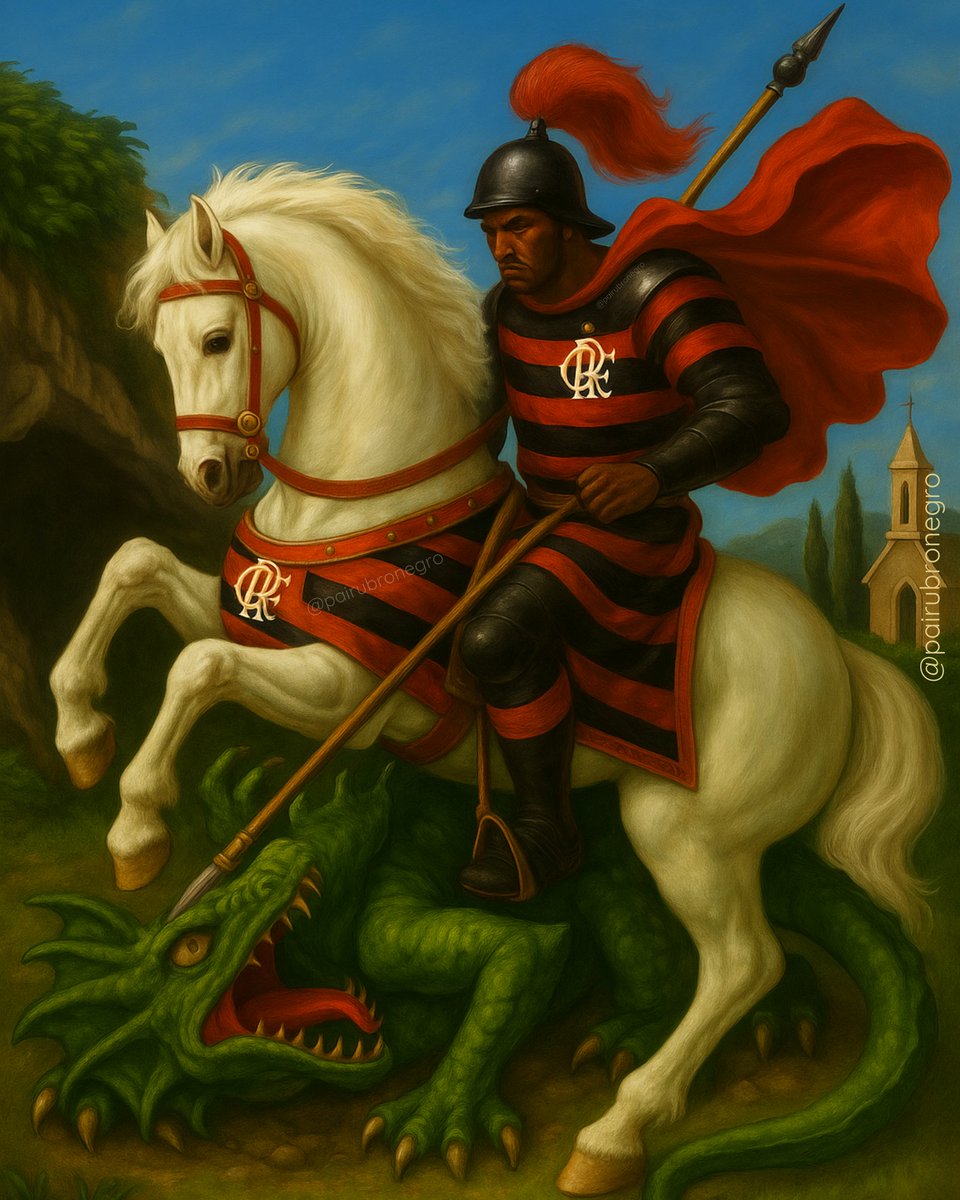 pairubronegro's tweet photo. São Judas Tadeu nos perdoe, mas o dia é do glorioso guerreiro que abre todos os caminhos: Salve São Jorge!!! ⚔️🔴⚫️

Que a jornada esse ano traga muitas vitórias e conquistas para toda a Nação Rubro-Negra!  Vamos Flamengo! Salve Jorge! 🙌🏽

#sãojorge #salvejorge #flamengo https://t.co/mc6Lsr8PsY