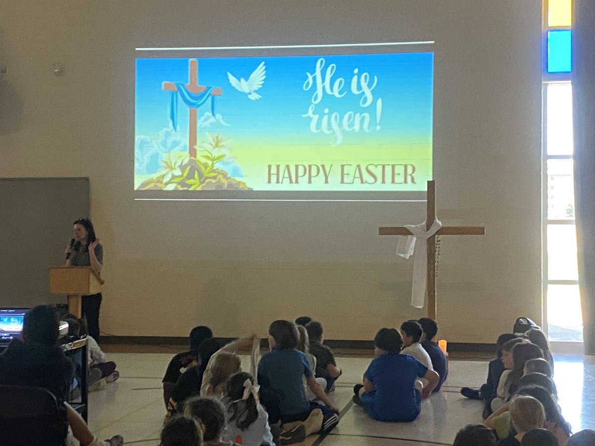 Yesterday we gathered together in the gym to celebrate the Easter season and together pray for the passing of Pope Francis.