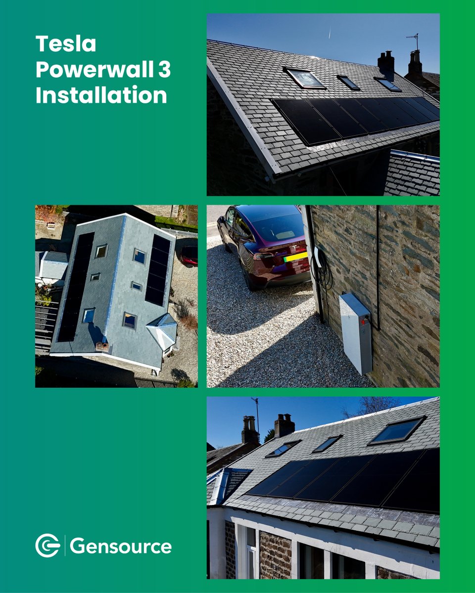 gensource's tweet image. We recently completed a @Tesla Powerwall 3 installation over on this beautiful and remote region in the West of Scotland. Being subject to tough weather and occasional power outages the Powerwall 3 with backup Power and stormwatch is a must have!

#solarandstorage #backuppower