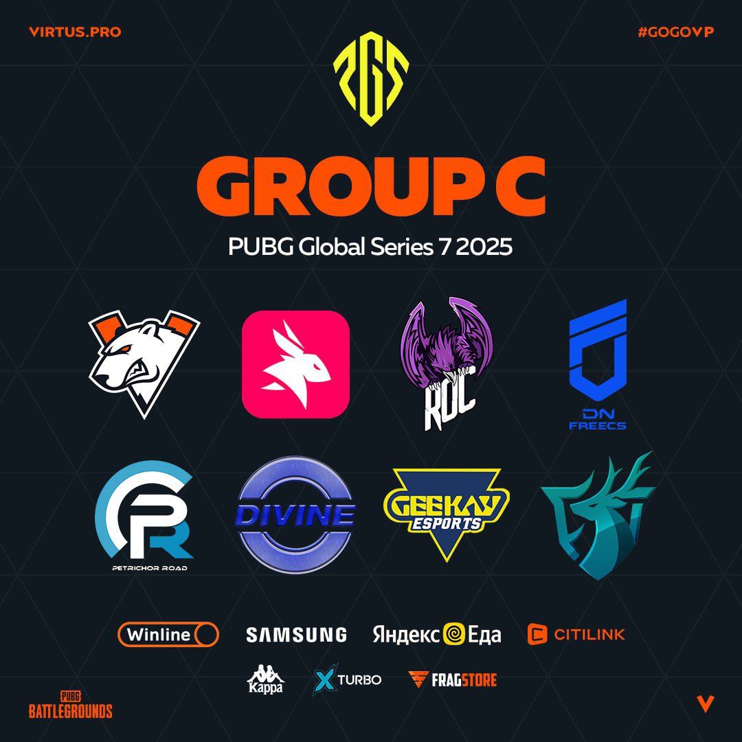 Virtus.pro (@virtuspro) on Twitter photo Our PUBG squad is gearing up to chase WWCDs and rack up points at PGS 7 2025 😎
The road to the finals begins in Group C, and we’re landing into the first map on April 29th at 12:00 CET. Save the date and be ready to cheer for us 🔥
#PUBG #GOGOVP <a href="/PUBGEsports/">PUBG Esports</a> Our PUBG squad is gearing up to chase WWCDs and rack up points at PGS 7 2025 😎
The road to the finals begins in Group C, and we’re landing into the first map on April 29th at 12:00 CET. Save the date and be ready to cheer for us 🔥
#PUBG #GOGOVP <a href="/PUBGEsports/">PUBG Esports</a>