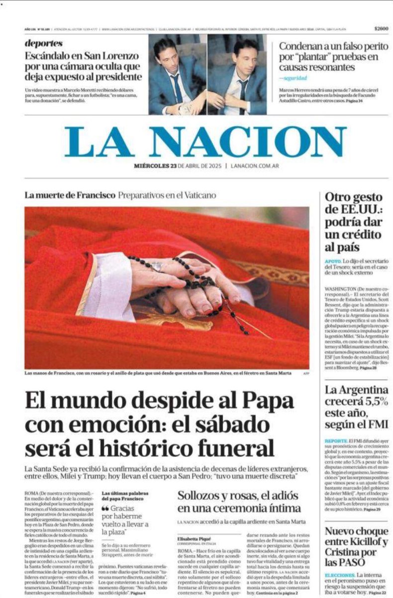 GarciaLagoPabl1's tweet photo. “Los diarios del mundo y del país expusieron la irresponsabilidad de Moretti. San Lorenzo quedó envuelto en la vergüenza. Una licencia no alcanza. El presidente debe renunciar. No hay vuelta atrás.” https://t.co/nCQwUSw3f3