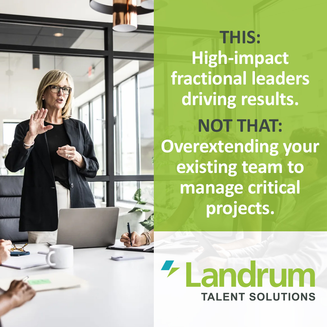 When critical projects demand expertise, our high-impact fractional leaders deliver results without overburdening your team. Landrum Talent Solutions has the talent you need, when you need it.

Learn more: landrumtalentsolutions.com/fractional-sol…