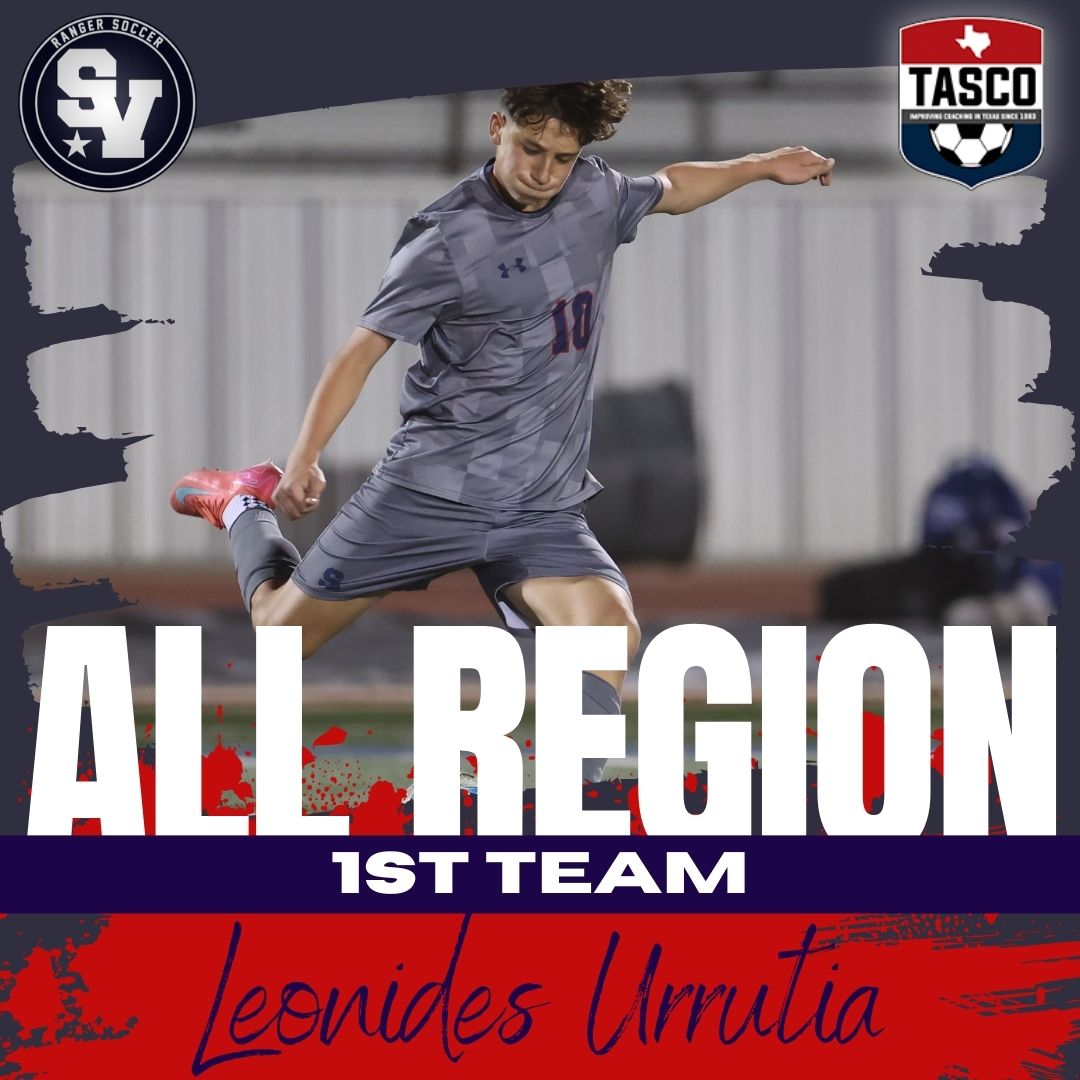 Yet another PROUD POST 2/3: Congratulations to sophomore Leonides Urrutia for earning <a href="/tascosoccer/">TASCO</a>  1st Team All Region for Region 4!! 👏🏼 Quite a step up from earning Honorable Mention last year as a freshman! We see you Leo!👀⚽️