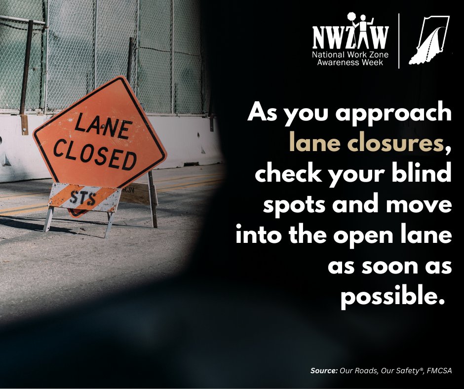 IndianaLTAP's tweet image. Slow down, remove your distractions, and look for the signs.

Respect the zone, so we all get home!

#NWZAW #SafeWorkZonesForAll #SafeWorkZones #workzone