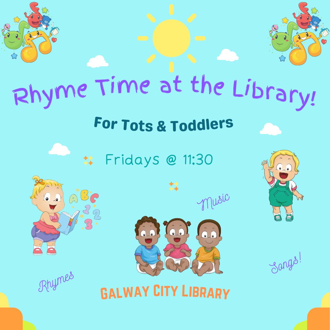 Galway City Library (@galwaycitylib) on Twitter photo REMINDER: Our Rhyme Time sessions for Tots & Toddlers take place on Fridays at 11.30am.
#FamilyTime #AtYourLibrary #rhymetime
<a href="/GalwayCoCo/">Galway County Council</a> <a href="/GalwayCityCo/">Galway City Council</a> REMINDER: Our Rhyme Time sessions for Tots & Toddlers take place on Fridays at 11.30am.
#FamilyTime #AtYourLibrary #rhymetime
<a href="/GalwayCoCo/">Galway County Council</a> <a href="/GalwayCityCo/">Galway City Council</a>