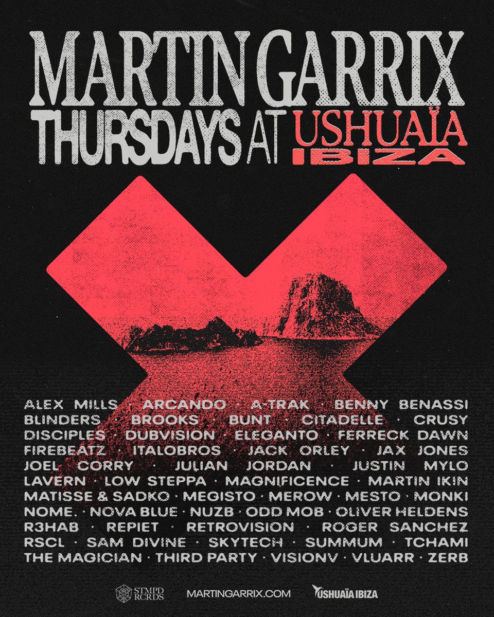 MARTIN GARRIX (@martingarrix) on Twitter photo bringing some of my favorite artists to the island this summer ❤️❤️ my 10 year anniversary at <a href="/ushuaiaibiza/">Ushuaïa Ibiza Official</a> 🏝️🇪🇸
Tickets:
l.ushuaiaibiza.com/dsqznn bringing some of my favorite artists to the island this summer ❤️❤️ my 10 year anniversary at <a href="/ushuaiaibiza/">Ushuaïa Ibiza Official</a> 🏝️🇪🇸
Tickets:
l.ushuaiaibiza.com/dsqznn
