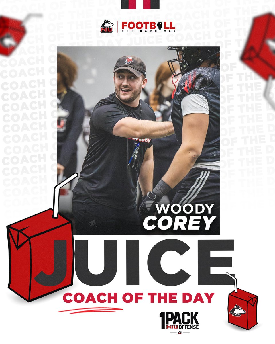 NIU_Football's tweet image. The Offense has been HUMMIN these past two practices &amp;amp; these two young coaches have been at the forefront of the development‼️👀🧃@CoachbjPatton @CoachCorey_ 

#1PACK 🐾 | #TheHardWay 🦴
