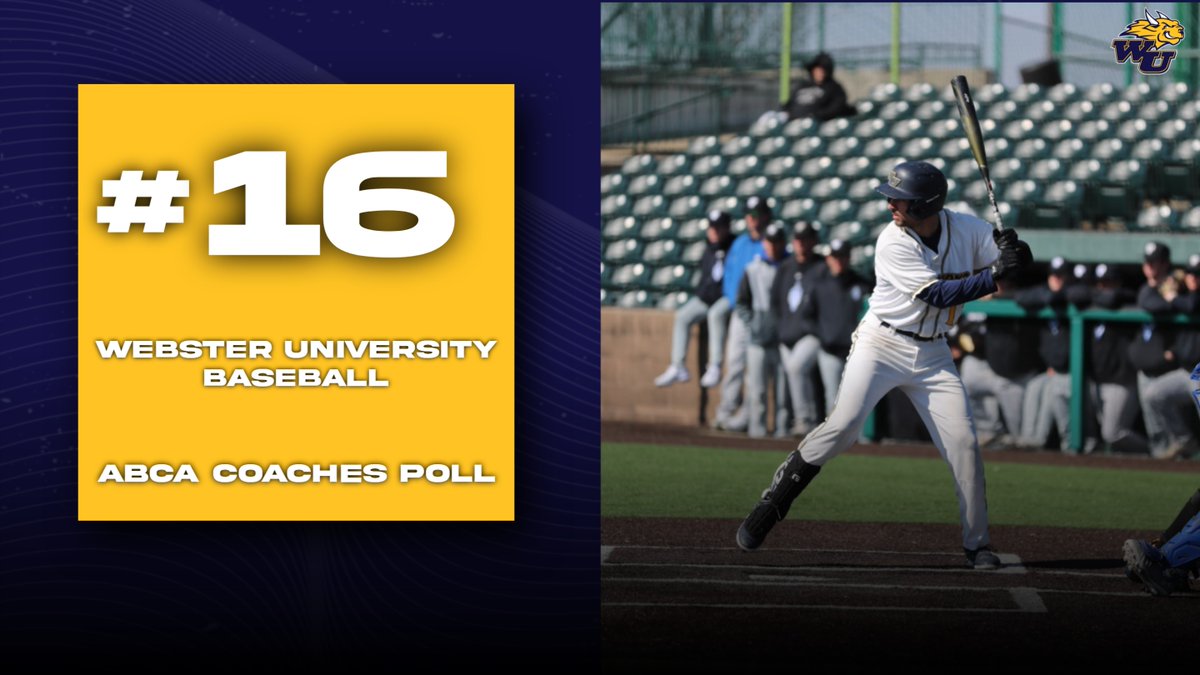 BSB | The Gorloks moved up three spots to #16 in this week's ABCA Coaches Poll. 

This marks the second straight week with a top 20 ranking.