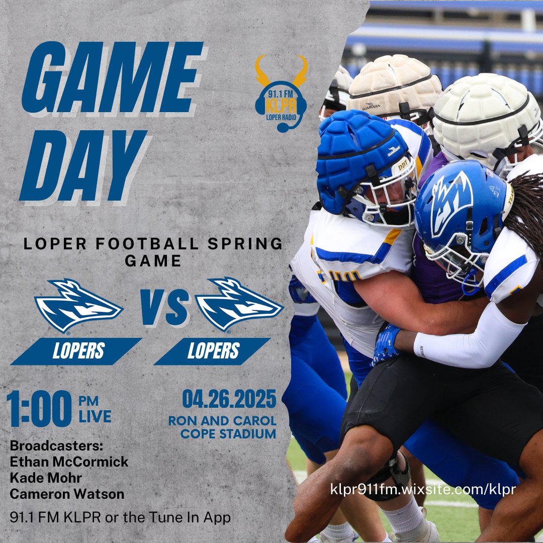KLPR 91.1 FM (@klpr911) on Twitter photo Loper Football spring game today on 91.1 FM KLPR!
Join the broadcast team of <a href="/ezmc37/">Ethan McCormick</a>, <a href="/KadeMohr1/">Kade Mohr</a> and <a href="/CameronWats2021/">Cameron</a> for all the action!
Tune in pregame for the Coach Held pregame show with <a href="/Jon_Willis_/">Jon Willis</a>
<a href="/UNK_Football/">UNK Football</a> <a href="/UNK_Athletics/">UNK Athletics</a>
tunein.com/radio/KLPR-911… Loper Football spring game today on 91.1 FM KLPR!
Join the broadcast team of <a href="/ezmc37/">Ethan McCormick</a>, <a href="/KadeMohr1/">Kade Mohr</a> and <a href="/CameronWats2021/">Cameron</a> for all the action!
Tune in pregame for the Coach Held pregame show with <a href="/Jon_Willis_/">Jon Willis</a>
<a href="/UNK_Football/">UNK Football</a> <a href="/UNK_Athletics/">UNK Athletics</a>
tunein.com/radio/KLPR-911…