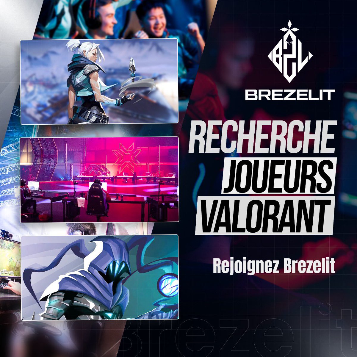 Brezelit's tweet photo. La team Brezelit recrute !
🎯 Tu es joueur Valorant motivé, ambitieux et rigoureux ?
🔥 Objectif 2026 : former un roster solide pour performer.
⚓️ Structure fondée en Bretagne — ouverte à tous les talents.
✉️ contact@brezelit.com

#Valorant #Esport #Brezelit https://t.co/xq5g7nGb8M