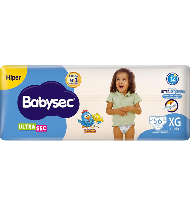 Babysec Fralda Ultrasec Galinha Pintadinha Azul Xg 60 Unidades
