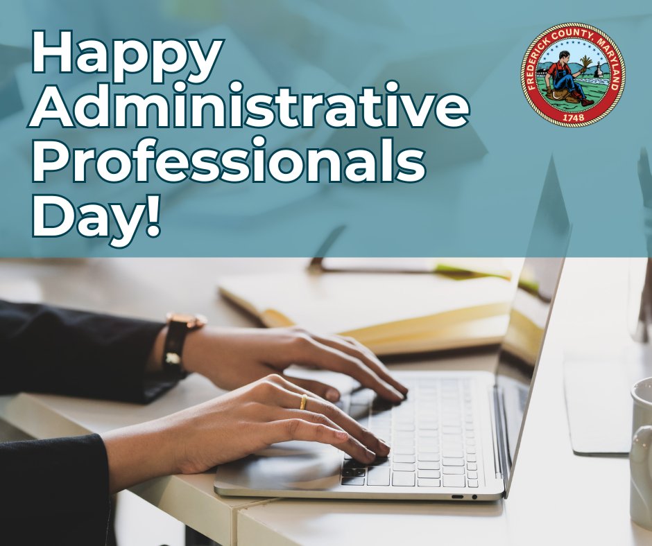 Happy Administrative Professionals Day! 🌟Today, we celebrate the incredible administrative professionals across Frederick County who keep our offices running smoothly and efficiently. Your hard work is truly appreciated. Thank you!