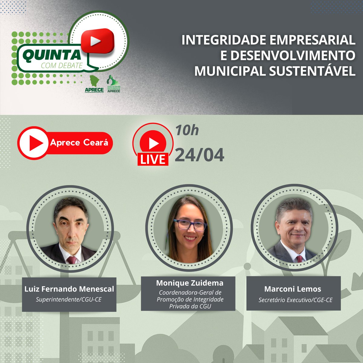 APRECE's tweet image. Marque na agenda e participe! Vamos construir juntos um ambiente mais íntegro e transparente para todos!
Acesse:  youtube.com/live/qmxCmoLIc…