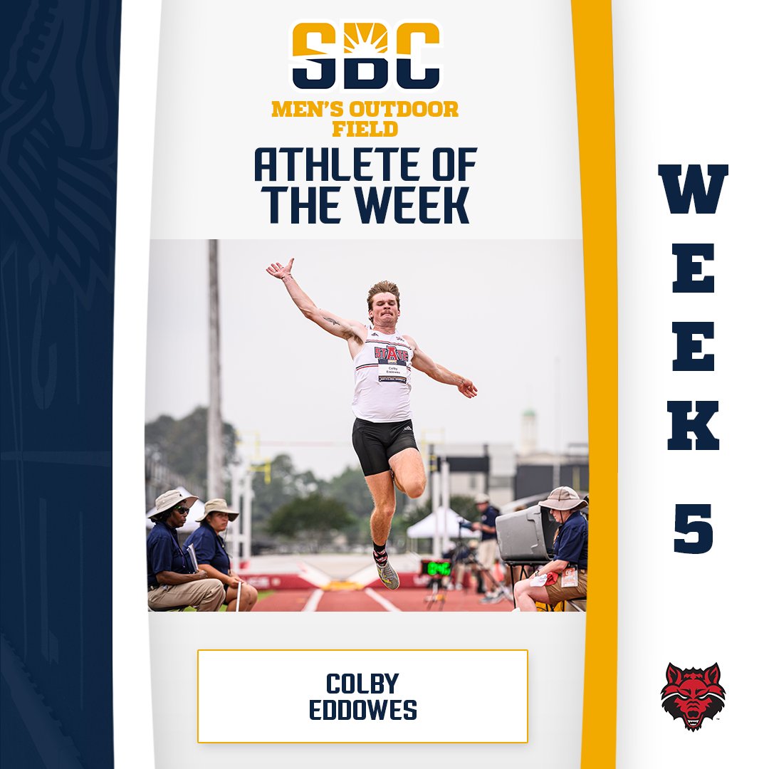 𝗘𝗩𝗘𝗥𝗬𝗧𝗛𝗜𝗡𝗚 𝗘𝗗𝗗𝗢𝗪𝗘𝗦.

<a href="/ASTATETRACK/">Arkansas State Track & Field/Cross Country</a>’s Colby Eddowes broke his own school and Sun Belt records in the decathlon with a point total of 7,681 to earn #SunBeltTF Men’s Outdoor Field Athlete of the Week honors. ☀️👟

📰 » sunbeltsports.org/motfaotw5