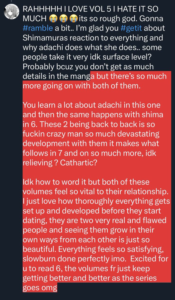 yuriconsumer123's tweet photo. @snowyborne Oopsies #yapped passed the character limit but. 5-8 is an unbelievable run itโs so good. https://t.co/Ozfj18WVbL