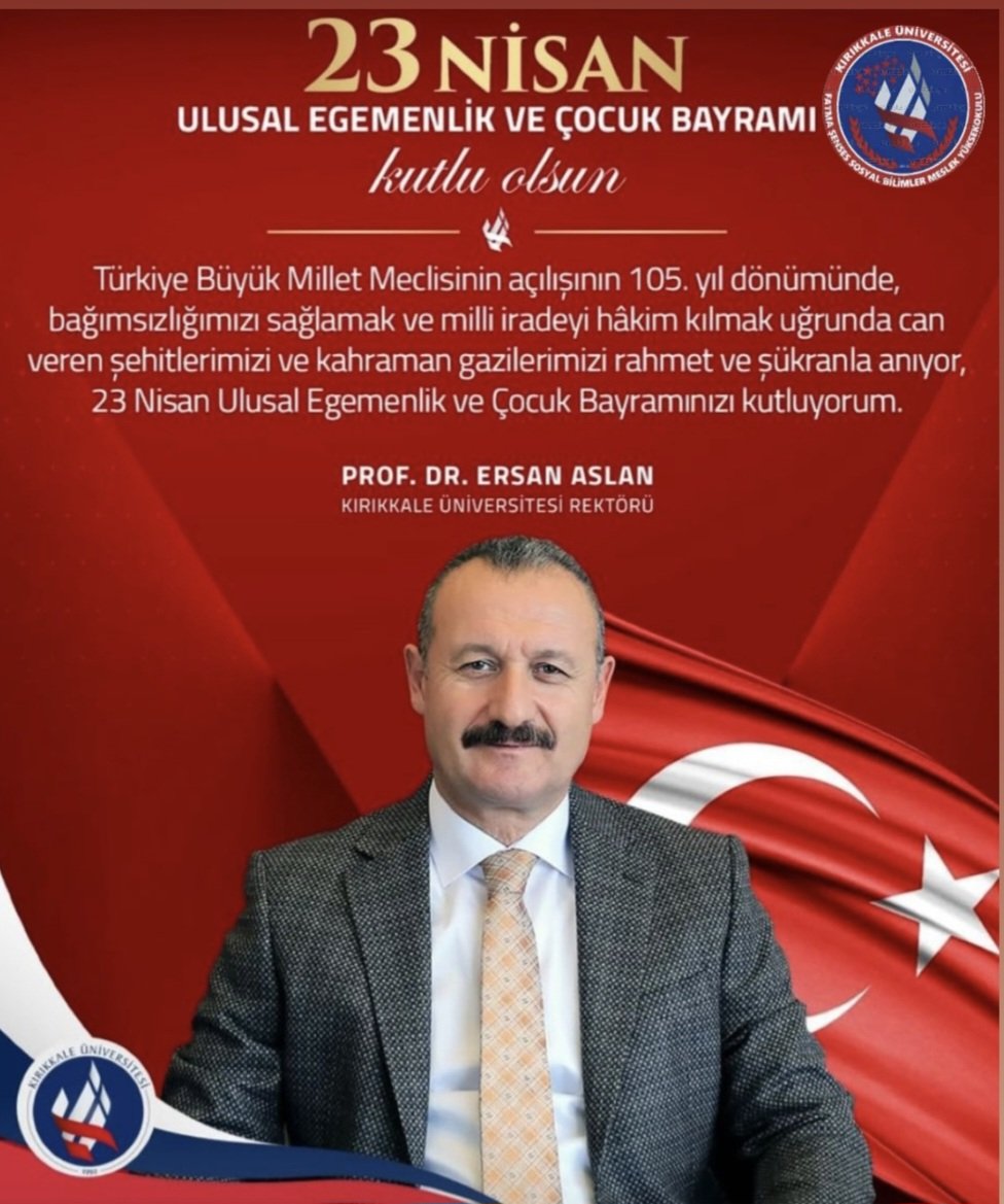 Toplumsal_D's tweet photo. Kırıkkale Üniversitesi Fatma Şenses Sosyal Bilimler Meslek Yüksekokulu olarak 23 Nisan Ulusal Egemenlik Ve Çocuk Bayramını kutlarız🇹🇷🇹🇷🇹🇷 @kirikkaleunv @thavzalimuzeyen #MustafaKemalAtatürk https://t.co/4bhf18VdYG