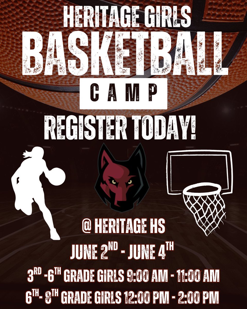 We want to see ALL Future Coyotes this summer! Sign up today!

bit.ly/heritagecamps