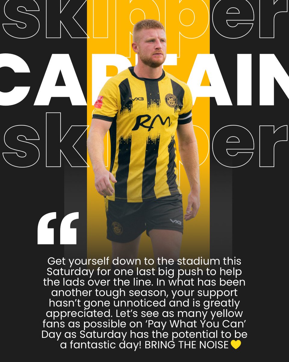 Tiverton Town FC (@tivertontownfc) on Twitter photo Not sure what to do this weekend?
Our skipper, <a href="/Matt_Britton23/">Matt Britton</a> has got an idea of how to spend your weekend👀
#Tivvy💛 Not sure what to do this weekend?
Our skipper, <a href="/Matt_Britton23/">Matt Britton</a> has got an idea of how to spend your weekend👀
#Tivvy💛