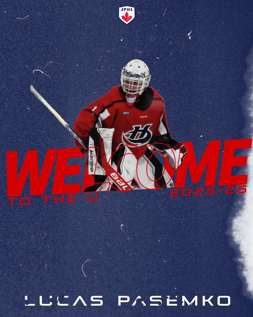 We have signed goaltender Lucas Pasemko for the 2025-26 season. 
Welcome to the U Lucas.