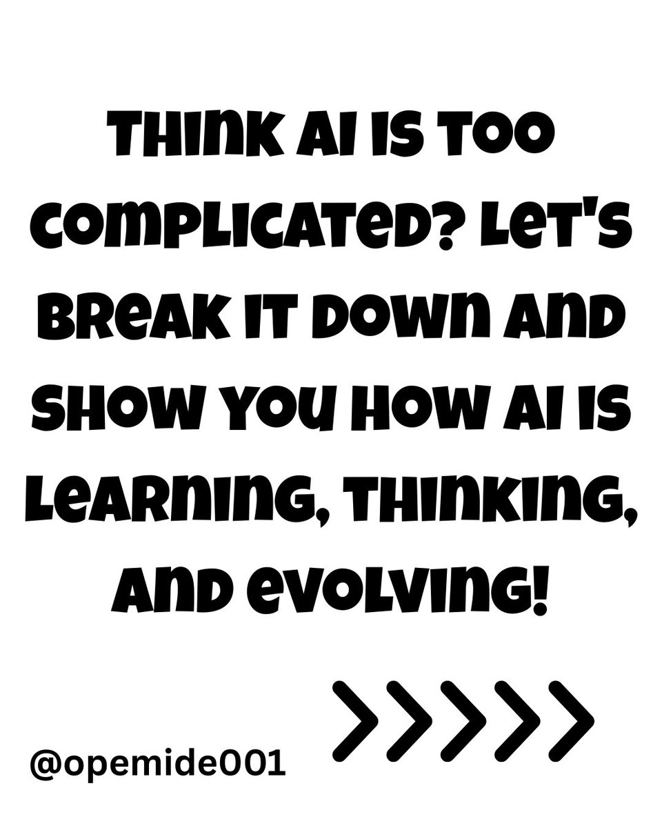 BrainBoxAgency's tweet image. Think Ai is too complicated? Think again! It&apos;s actually easier than you think. Let&apos;s break it down and show you how. AI is learning, thinking and evolving.
What to learn more?, Drop a comment with your thoughts on Ai

#airevolution
#artificialintelligence #aibasics #smartlearning