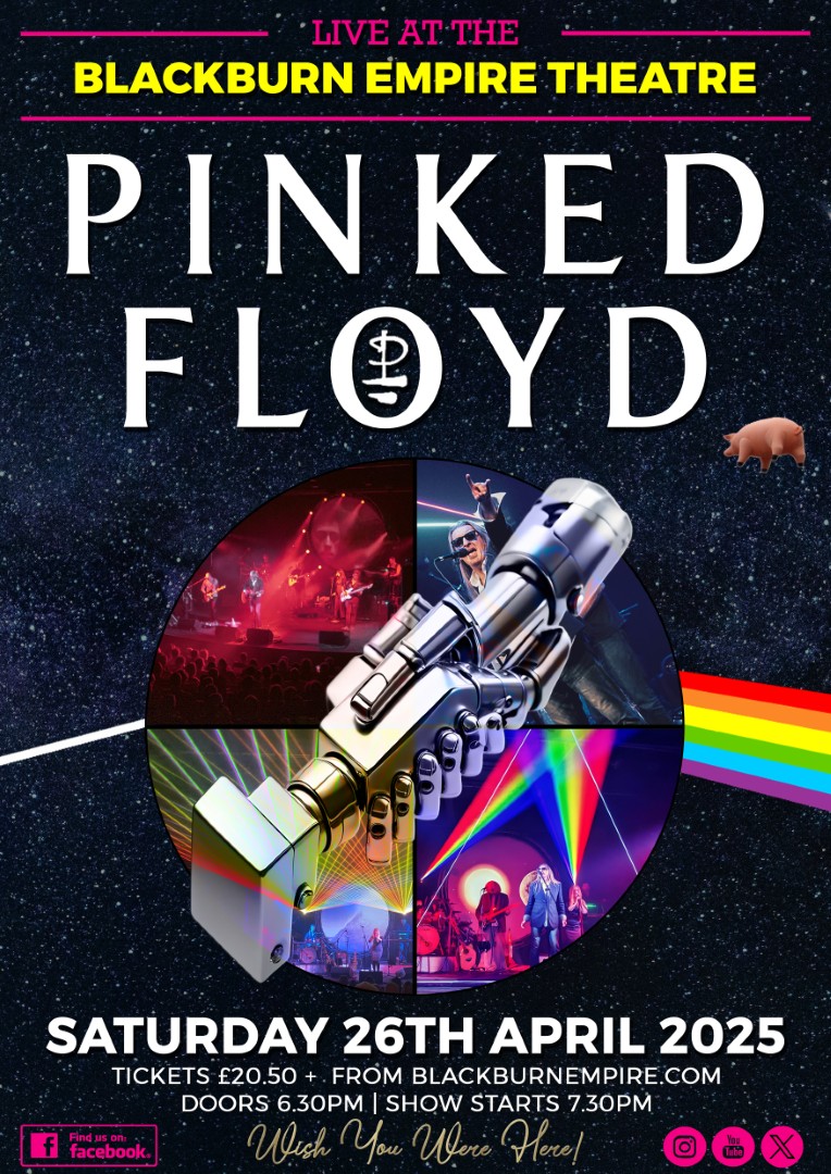PinkedFloyd's tweet photo. Only a few days left until our return to Blackburn Empire Theatre
Don't forget to grab your tickets now!
https://t.co/FadsPD87lt

@EmpireTheatreBB 
#pinkfloyd
#tributeband
#livemusic https://t.co/BhDYNXbkS0