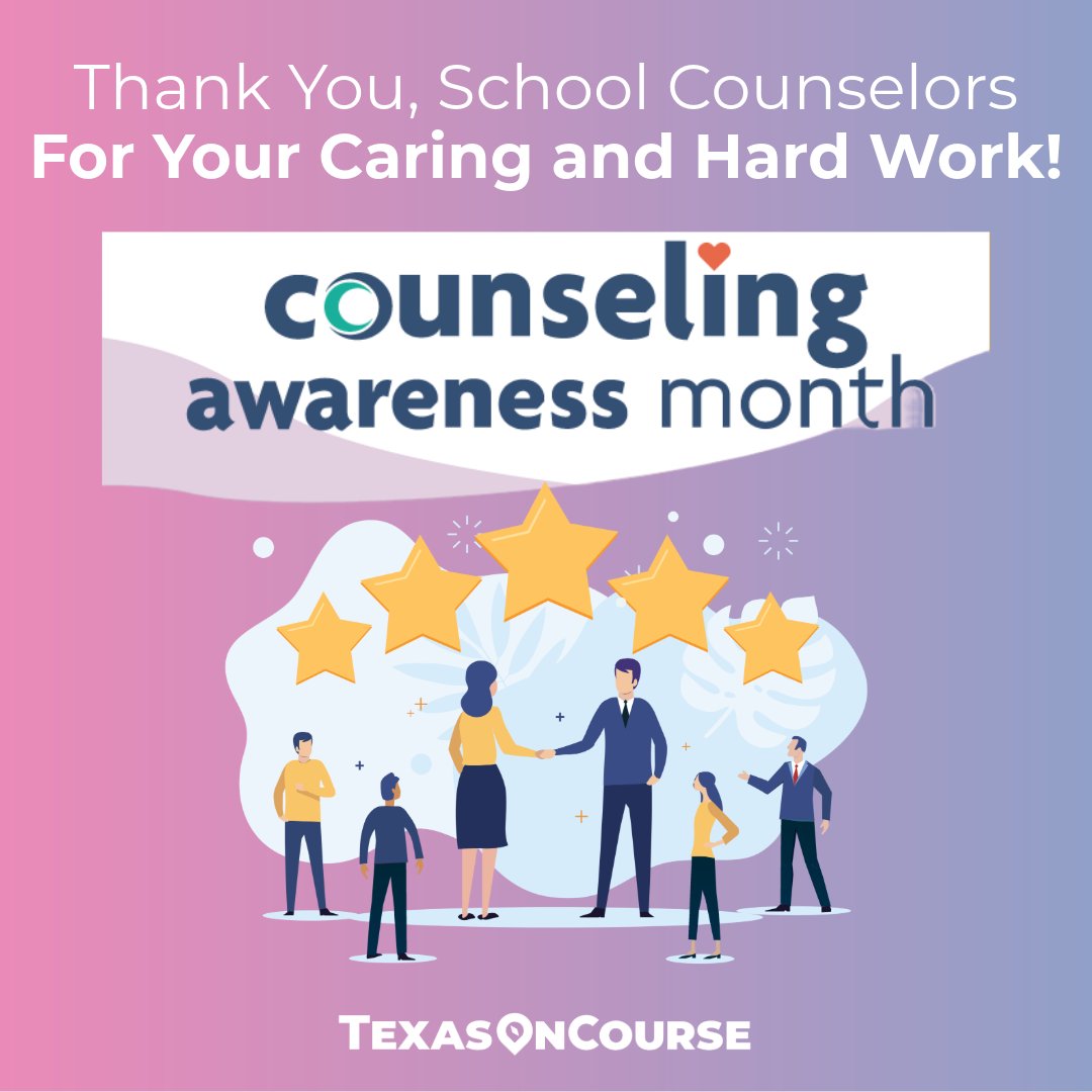 April is Counseling Awareness Month, and we at Texas OnCourse are proud to work alongside counselors across Texas who go above and beyond to ensure every student is seen, heard, and equipped to pursue their future with confidence!🙌