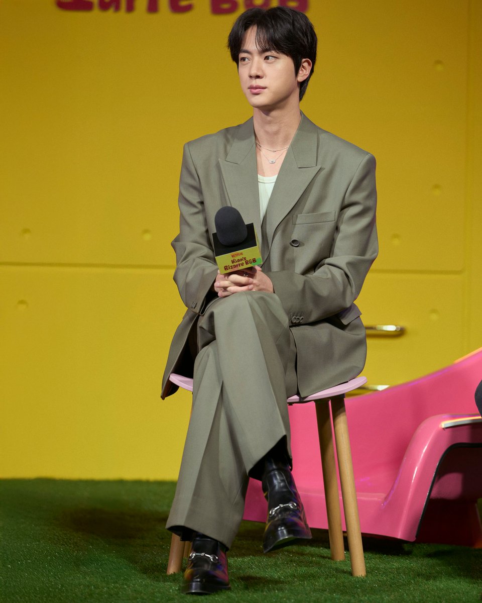 gucci (@gucci) on Twitter photo In a look from #GucciPreFall25, Global Brand Ambassador #Jin from <a href="/bts_bighit/">BTS_official</a> attended the ‘Kian’s Bizarre B&B’ press event in Seoul. In a look from #GucciPreFall25, Global Brand Ambassador #Jin from <a href="/bts_bighit/">BTS_official</a> attended the ‘Kian’s Bizarre B&B’ press event in Seoul.
