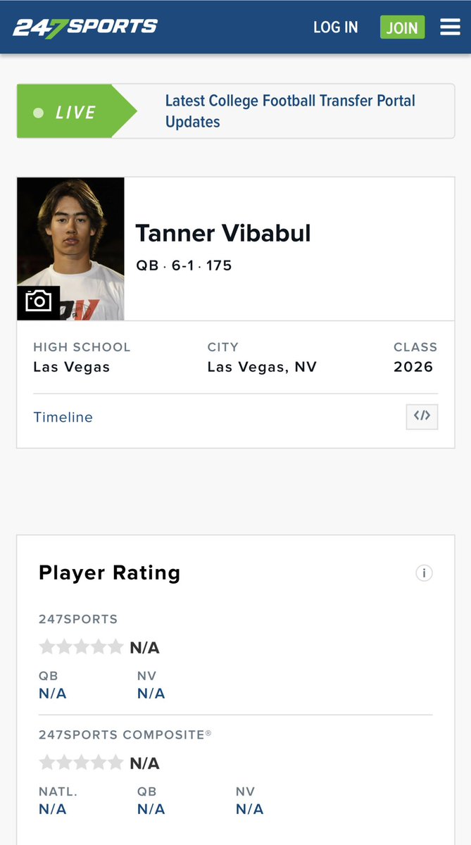 Tanner Vibabul (@tanner_vibabul) on Twitter photo Thank you <a href="/BlairAngulo/">Blair Angulo</a> for the <a href="/247Sports/">247Sports</a> profile!
<a href="/phase1football/">Donte Jasames, Phase1 Recruiting</a> @recruitvegas <a href="/CoachDanny10/">Danny Hernandez</a> <a href="/BGR8_ISI/">B-GR8</a> Thank you <a href="/BlairAngulo/">Blair Angulo</a> for the <a href="/247Sports/">247Sports</a> profile!
<a href="/phase1football/">Donte Jasames, Phase1 Recruiting</a> @recruitvegas <a href="/CoachDanny10/">Danny Hernandez</a> <a href="/BGR8_ISI/">B-GR8</a>