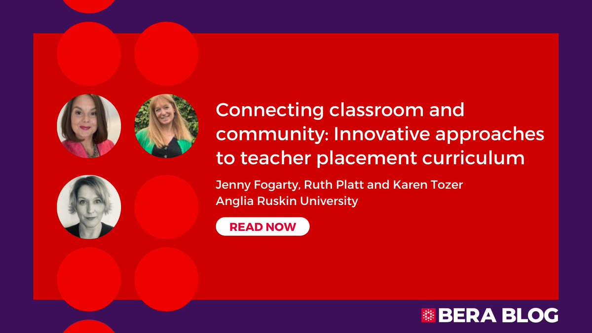 BERA (@beranews) on Twitter photo 📝NEW BLOG POST
Connecting classroom and community: Innovative approaches to teacher placement curriculum
By <a href="/jennyfog2/">Jenny Fogarty</a>, Ruth Platt and <a href="/karen_tozer/">Karen Tozer</a> @angliaruskin
Read here: bera.ac.uk/blog/connectin… 📝NEW BLOG POST
Connecting classroom and community: Innovative approaches to teacher placement curriculum
By <a href="/jennyfog2/">Jenny Fogarty</a>, Ruth Platt and <a href="/karen_tozer/">Karen Tozer</a> @angliaruskin
Read here: bera.ac.uk/blog/connectin…