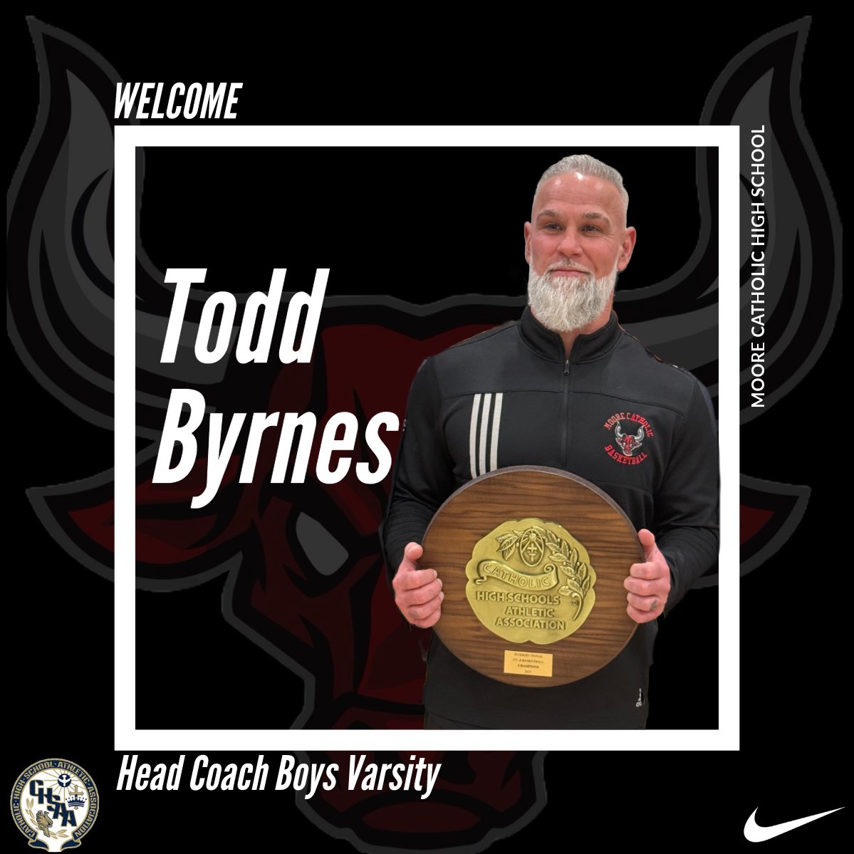 Welcome Coach Todd Byrnes!

After leading our JV squad to 3 straight CHSAA City Championships, Coach Byrnes now takes the reins of the Varsity program, following in the footsteps of his father, Coach Tommy Byrnes.

The legacy continues… and the best is yet to come.

#HornsUp