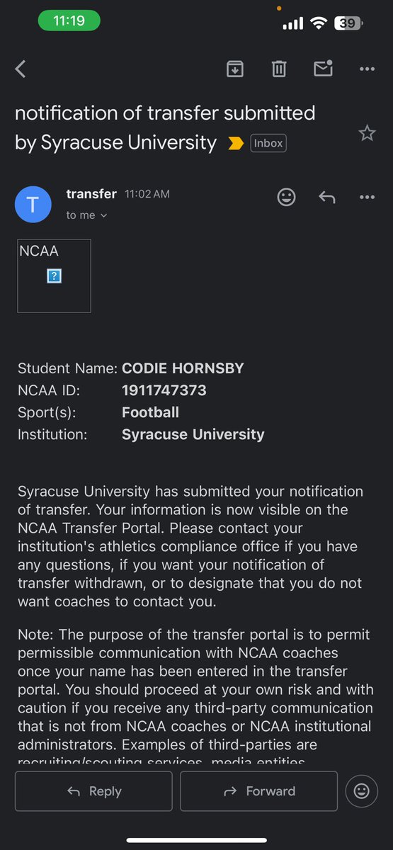 officially in the portal