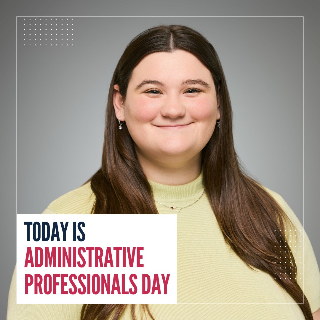 Happy Administrative Professionals Day to the incredible administrative team members who keep everything on track! Your commitment, diligence, and essential roles do not go unnoticed. A special thank you to our wonderful Kylie—your efforts make a world of difference!