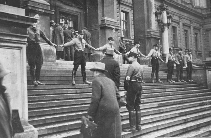 Shirion Collective (@shirionorg) on Twitter photo The Nazis blocked Jews at universities in 1938.
The “Free Palestine” hate group blocks Jews at <a href="/Yale/">Yale University</a> in 2025.
One wears swastikas.
One wears keffiyehs.
What’s the difference?
Read more ⬇️ The Nazis blocked Jews at universities in 1938.
The “Free Palestine” hate group blocks Jews at <a href="/Yale/">Yale University</a> in 2025.
One wears swastikas.
One wears keffiyehs.
What’s the difference?
Read more ⬇️