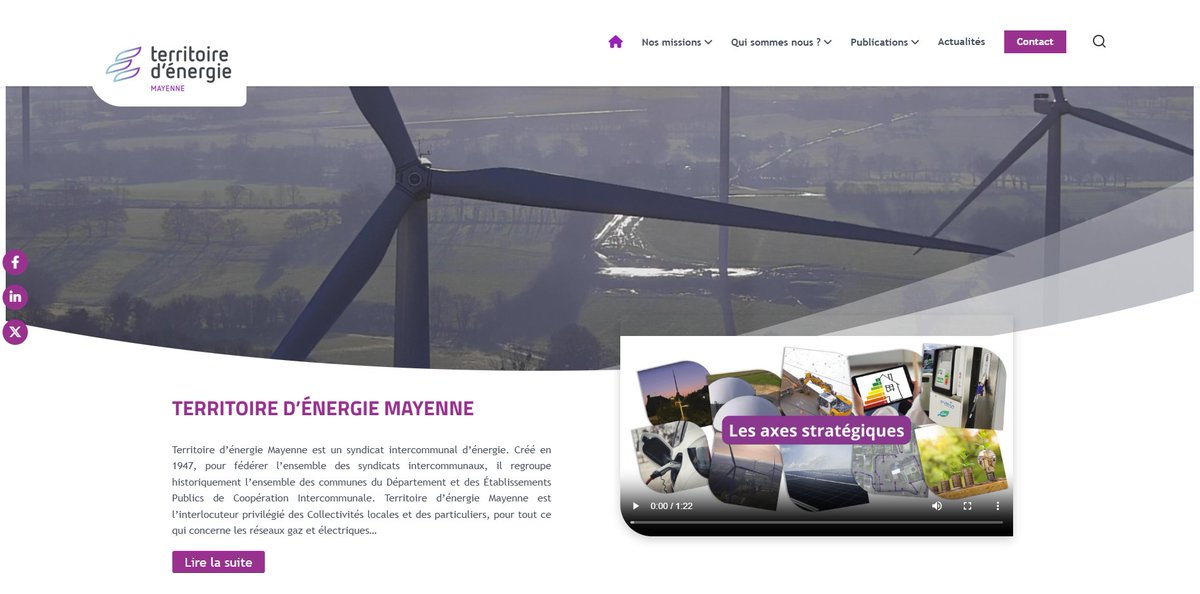📢 Territoire d'<a href="/Energie_Mayenne/">Territoire d'Énergie Mayenne 💡</a> vous dévoile son nouveau site web !

Nous sommes fiers d'annoncer la naissance de notre nouveau site internet.

Il est désormais en ligne et se trouve à la même adresse: territoire-energie53.fr

Allez vite le découvrir !