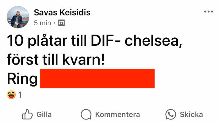 emiltheman2's tweet photo. FYI, ditt nr delades i en difgrupp för biljetter om folk ringer @MrFarid https://t.co/WPb12MmQGw