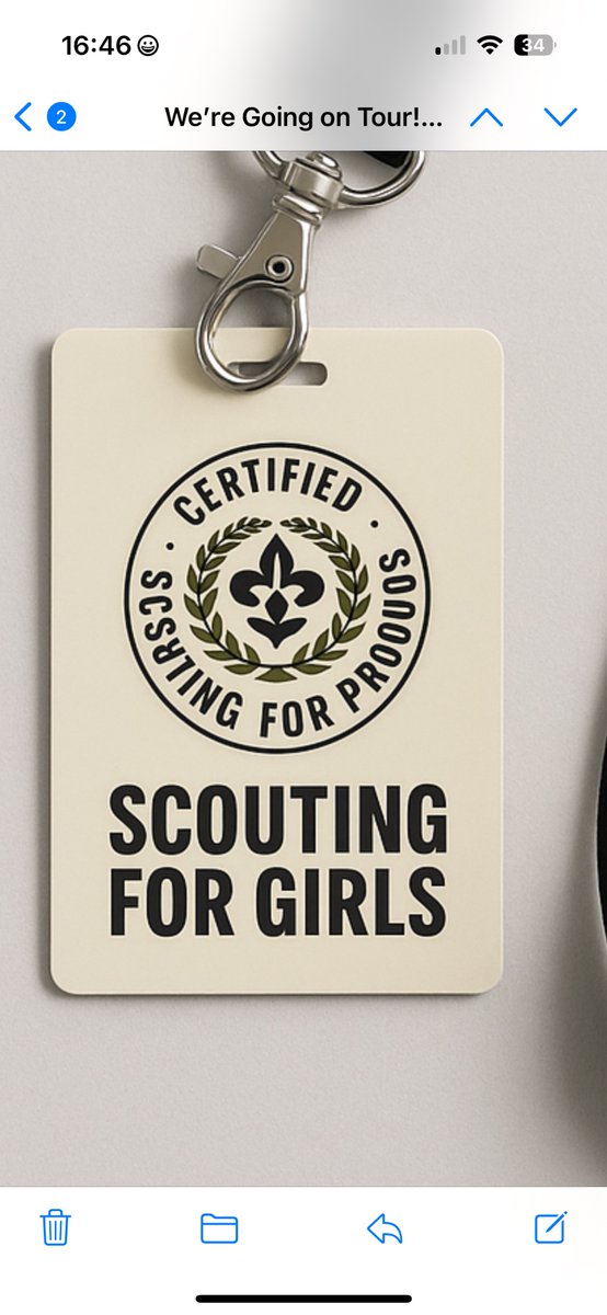 RebeccaLLx's tweet photo. @Scouting4Girls what on earth does this mean on the lanyard, lads?! 🥴 https://t.co/oo9XioEH6c